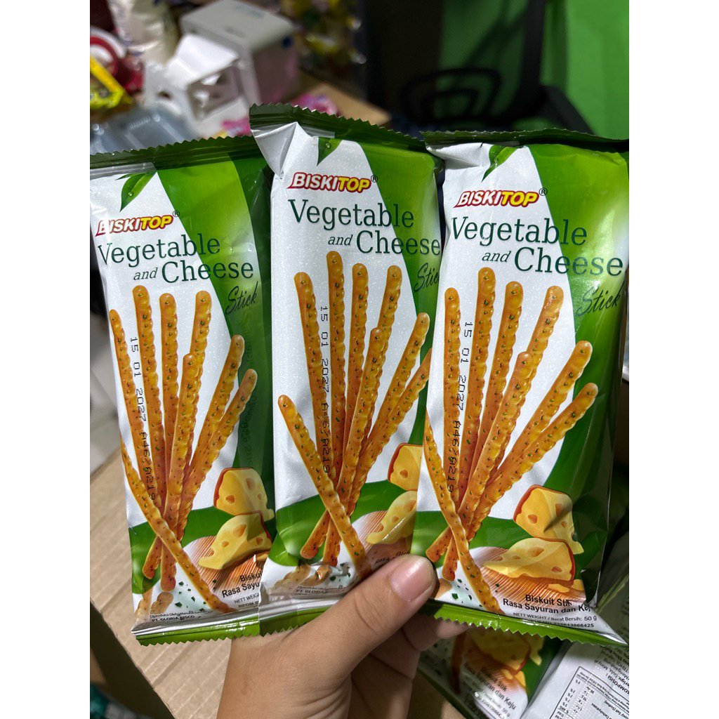 biskitop vegetable and cheese stick 5pcs (grosir)