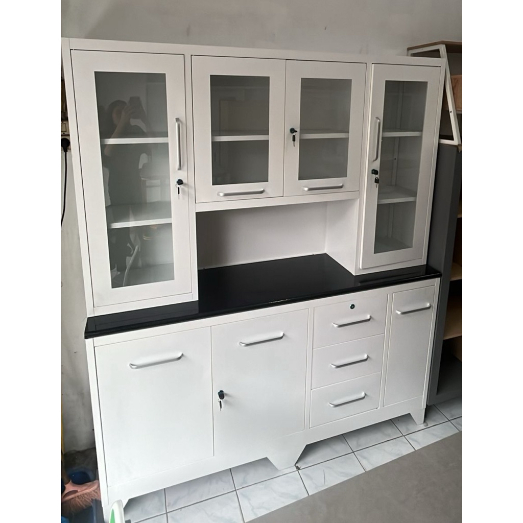 Lemari Sayur Besi / Lemari Dapur Bahan Plat Besi / Rak Dapur Jumbo / Kitchen Cabinet Plat Besi / Kit