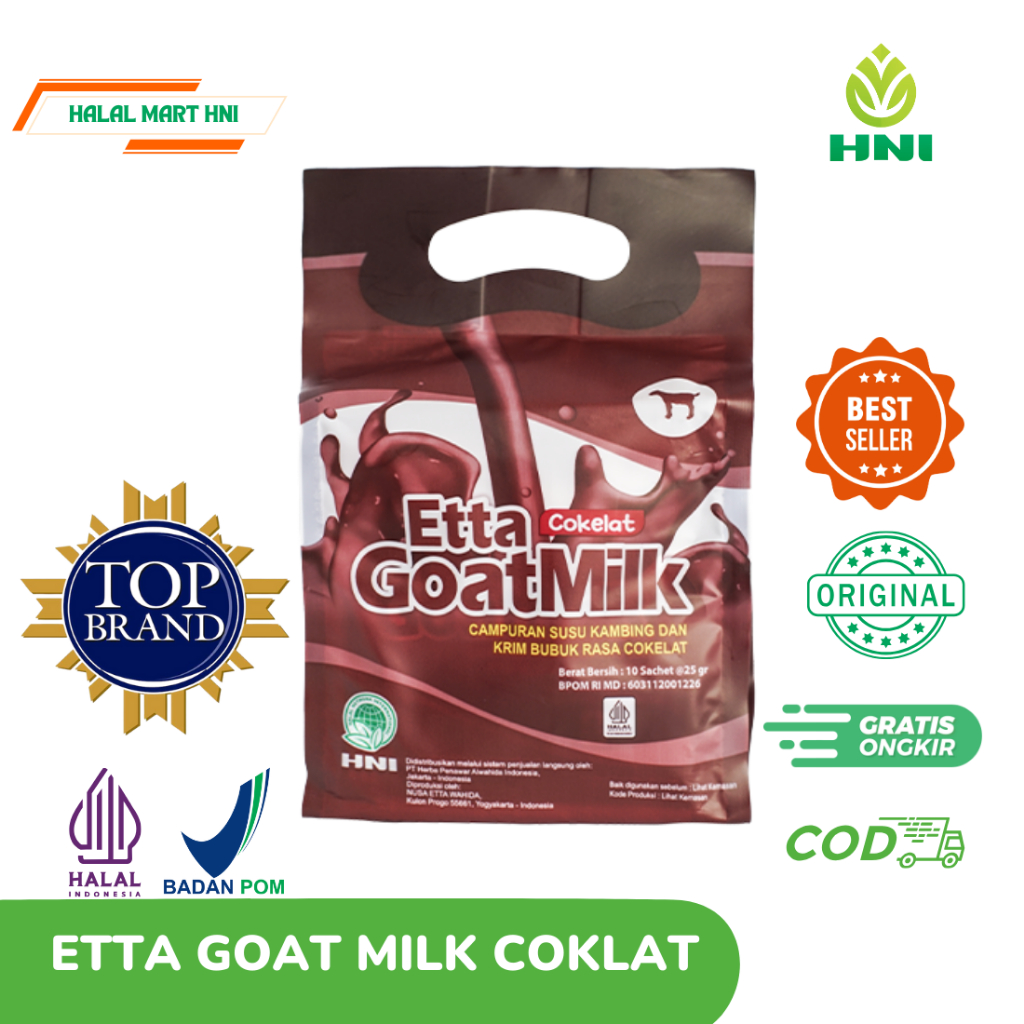

ETTA GOAT MILK HNI (COKLAT) 10 SACHET