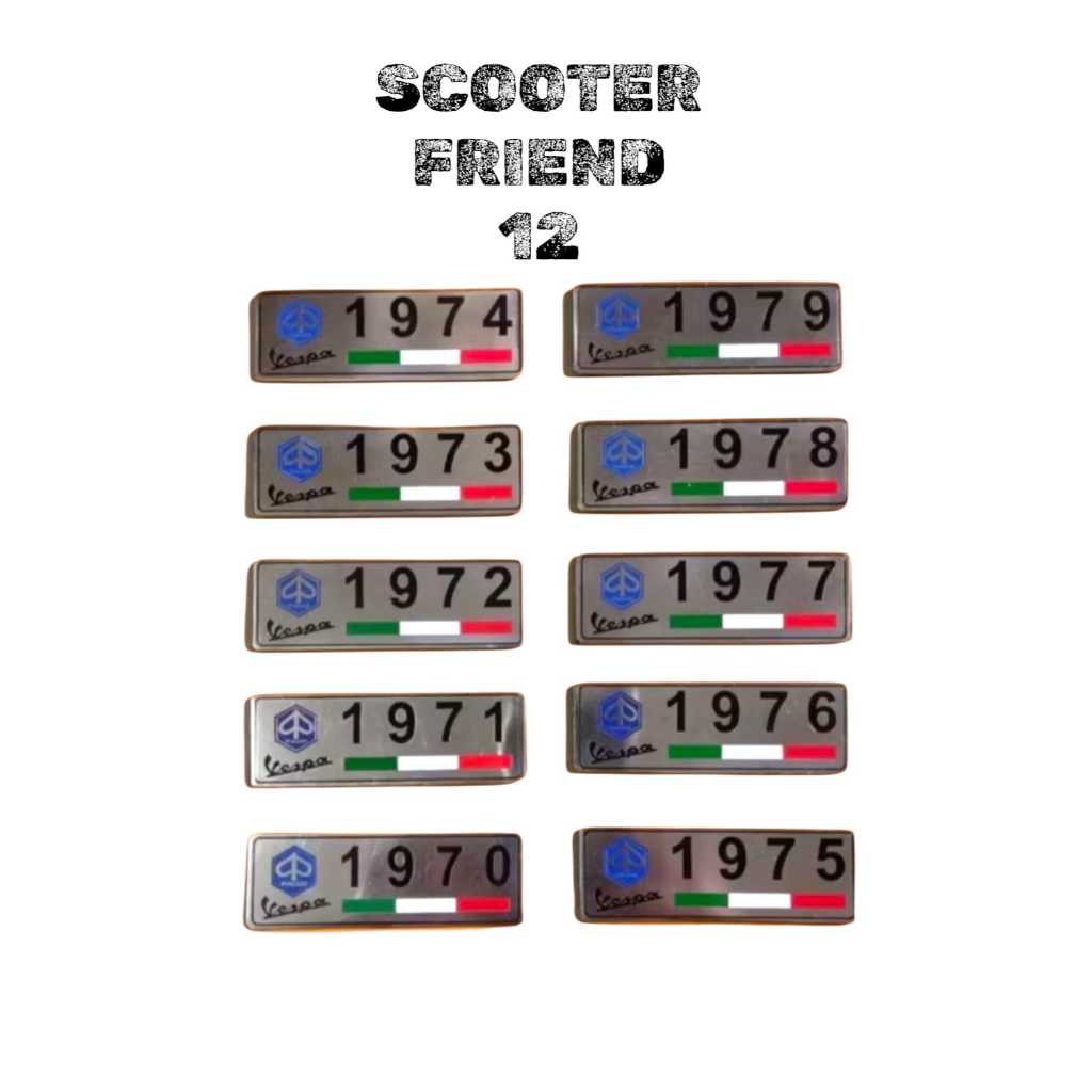 Emblem taun vespa 1970 - 1979 vespa super sprint pts special 90