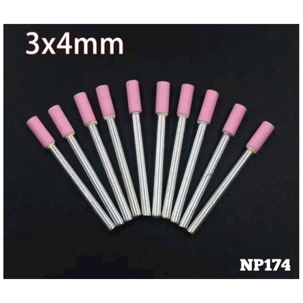 3mmx4mm  Mata bor batu asah Amplas Poles Grinding  Batu Mounted