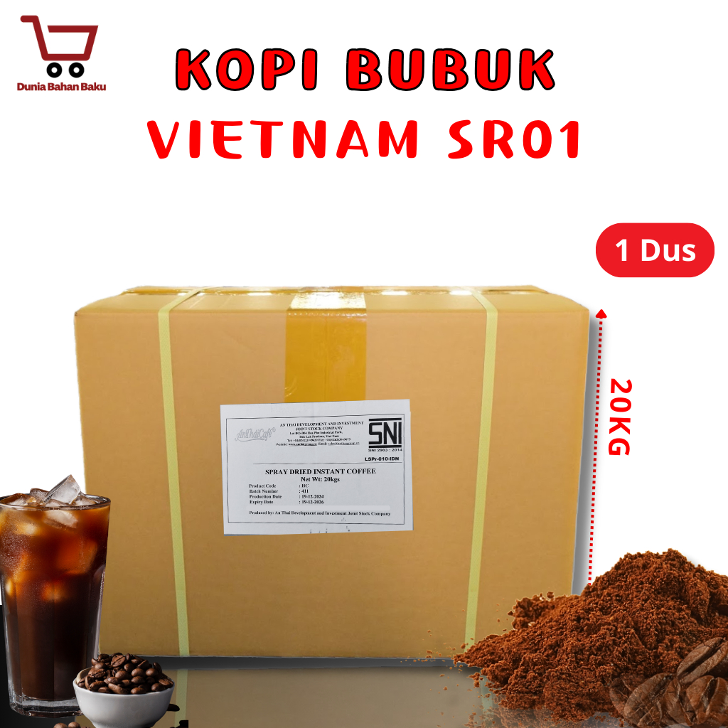 

Kopi Instant Tanpa Ampas SR01 Vietnam Spray Dried 20 kg