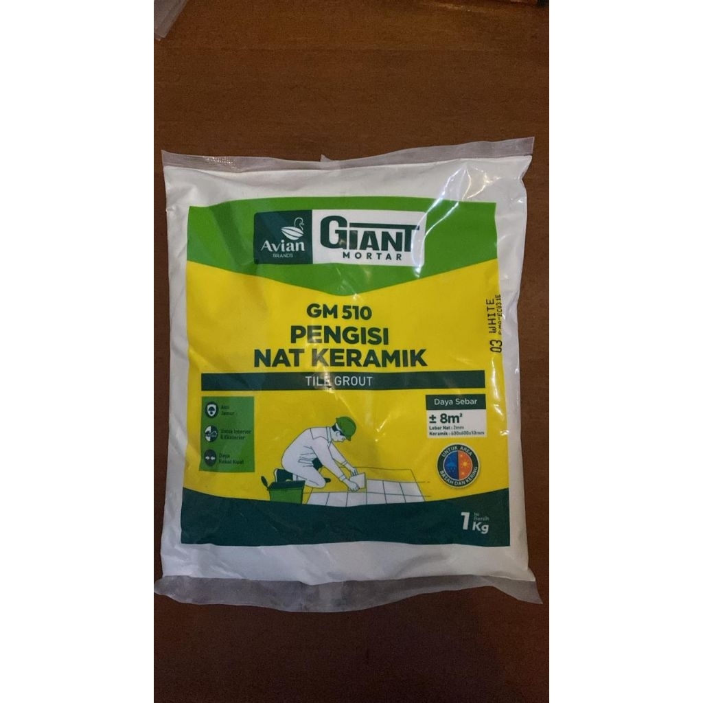 Pengisi Nat Keramik GIANT MORTAR GM510 Berat 1Kg - Semen Warna