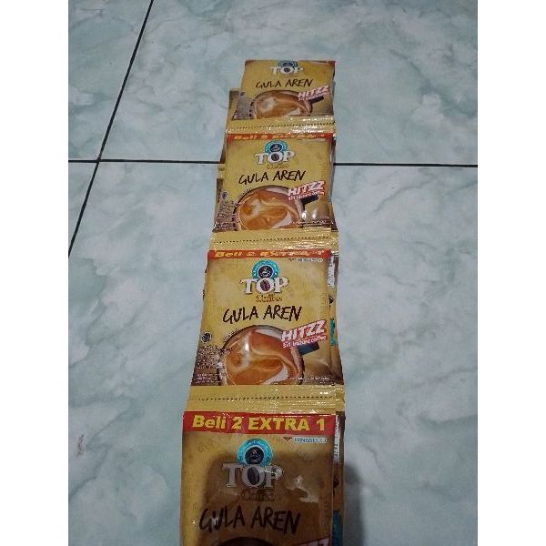 

Top Coffee Gula Aren 1 Renceng Isi 15 Sachet Berat 22 Gram
