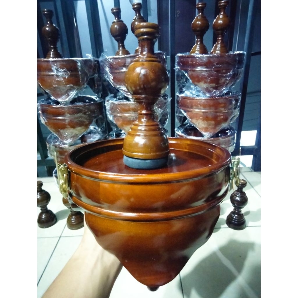 Tebok Helopet Pleci Kayu Jati