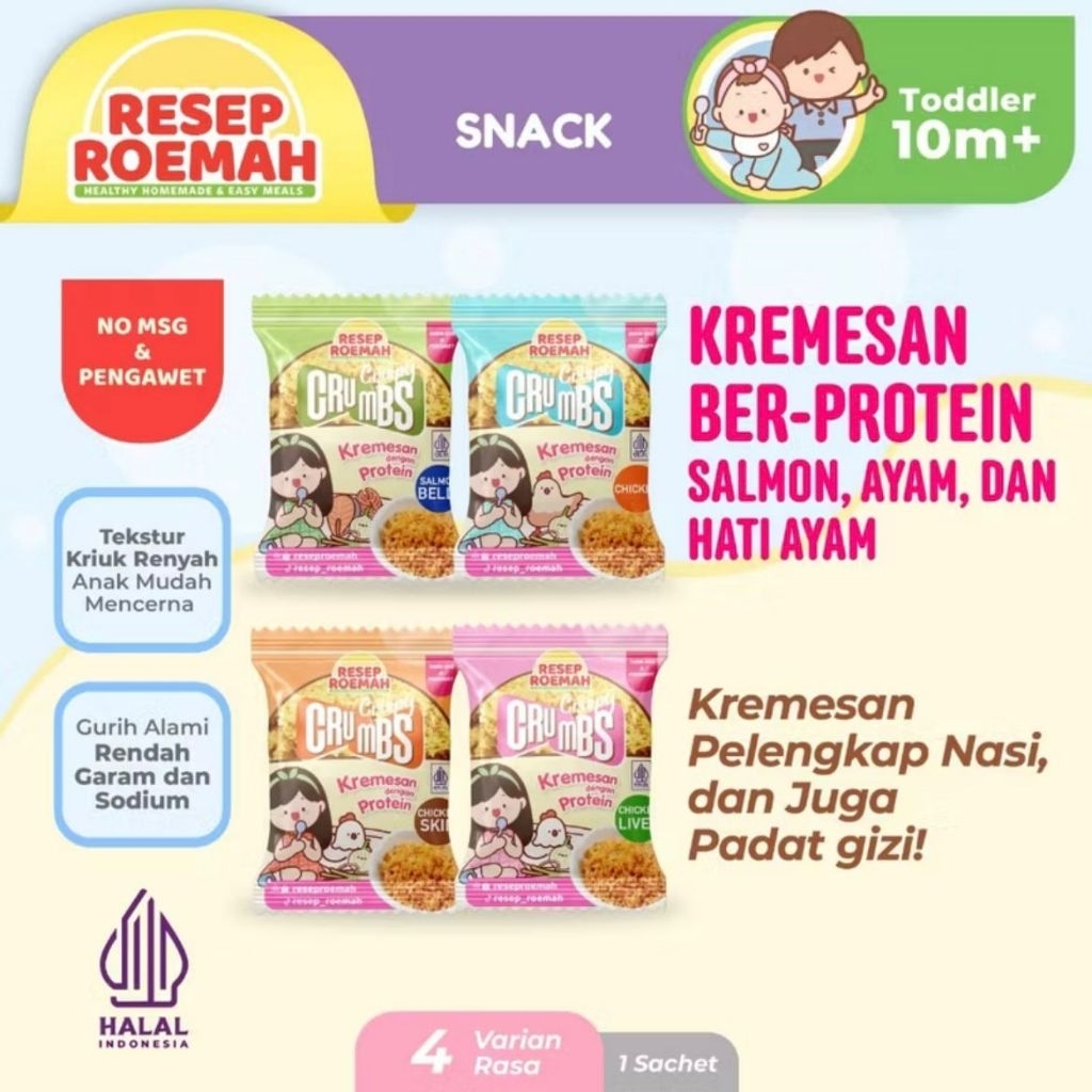 

Resep Roemah Kremes Protein Hati Ayam Kampung Sapi Ikan / Kremesan Tabur Gurih MPASI / Crispy Crumbs / BB Booster MPASI / Penambah Selera Makan MPASI Bayi Anti GTM / Halal & No MSG