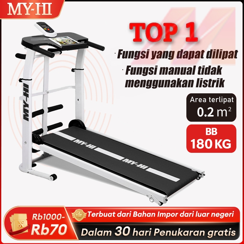 MY-HI Treadmill  manual  Treadmill murah  Treadmill incline 380kg Treadmill Lipat Treadmill portable
