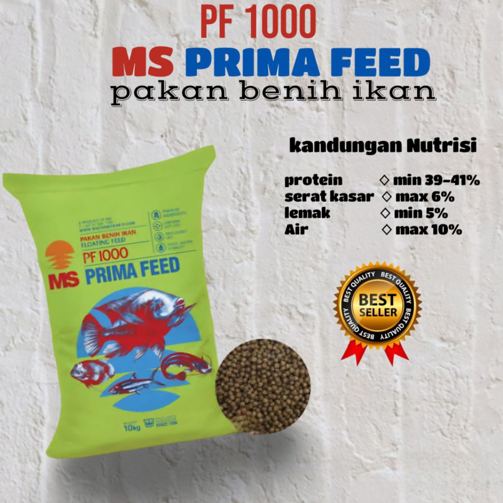 pakan ikan PF 1000 MS Prima Feed | Pakan Benih Ikan Berkualitas Tinggi – Pakan Apung Protein Tinggi