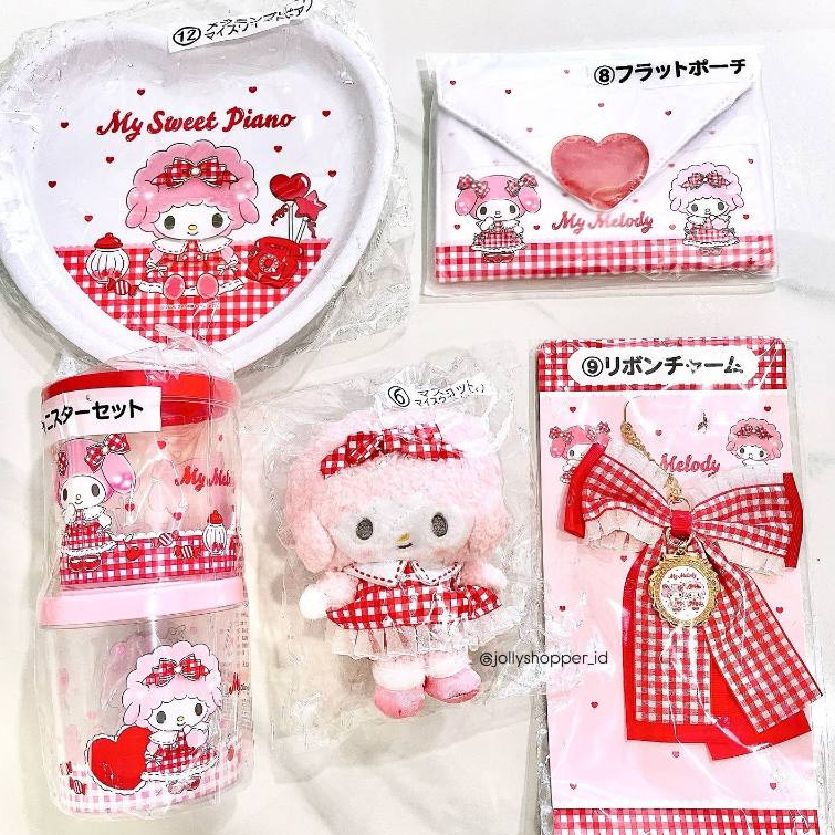 [READY STOCK] Sanrio JAPAN My Melody My Sweet Piano Lottery 2025 LIMITED Boneka Plush Toples Piring 