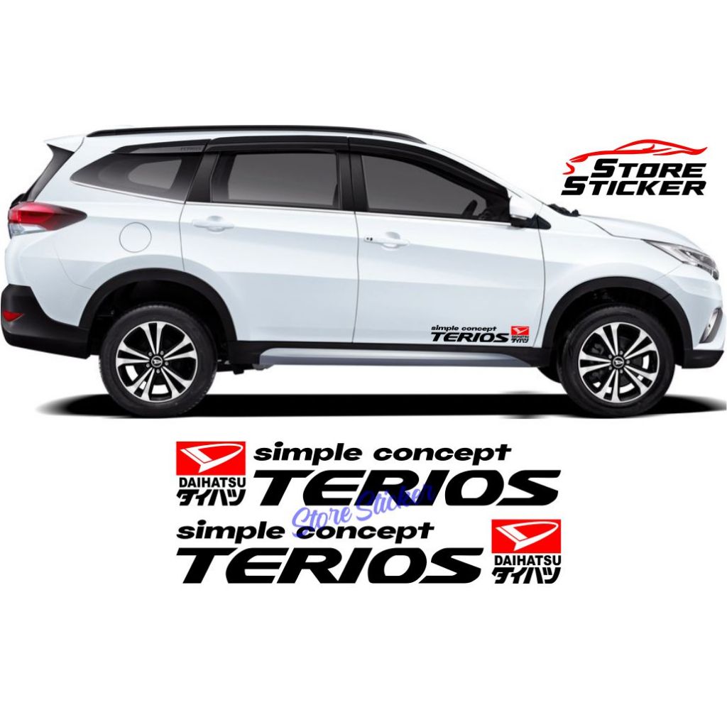 Stiker mobil daihatsu terios stiker cutting mobil body samping keren