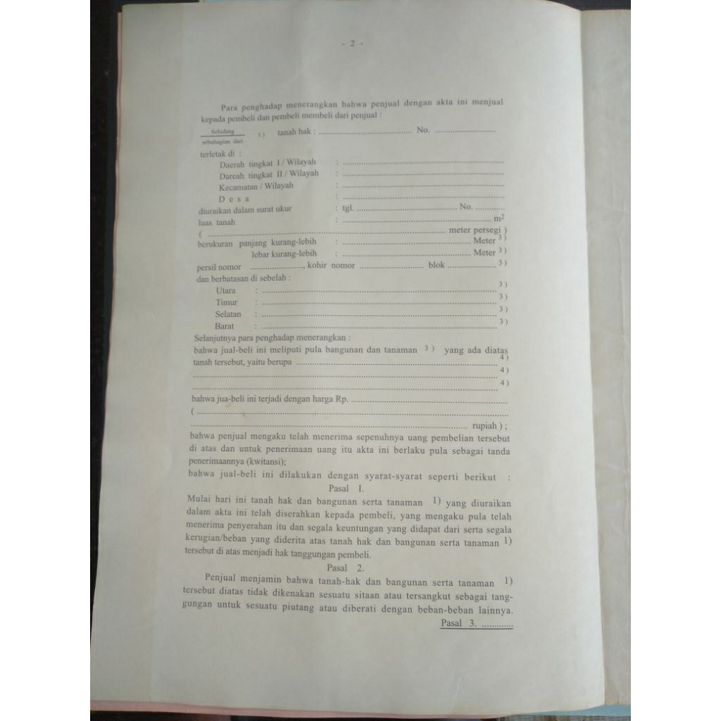 

dokumen kosongan AKTA JUAL BELI 1375 1982sampai1989 AJB 1375 1982/1989