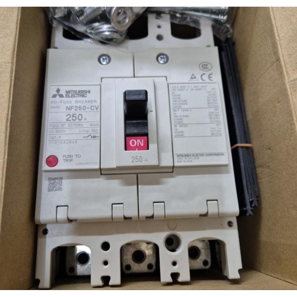 MCCB NFB MITSUBISHI NF250-CV 3P 250A/NFB MCCB MITSUBISHI 3P 250A NF250-CV ORIGINAL