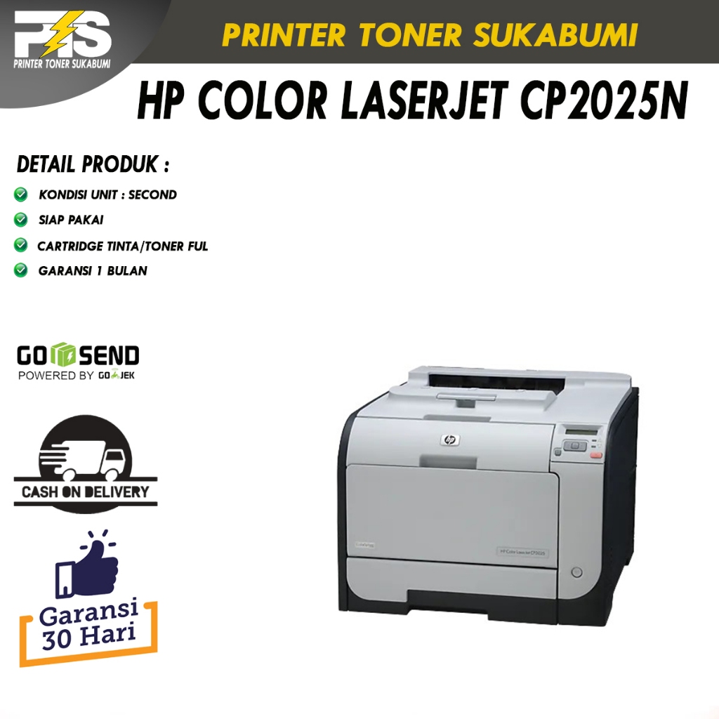 Printer Hp Color Laserjet CP2025 CP2025N Printer warna A4
