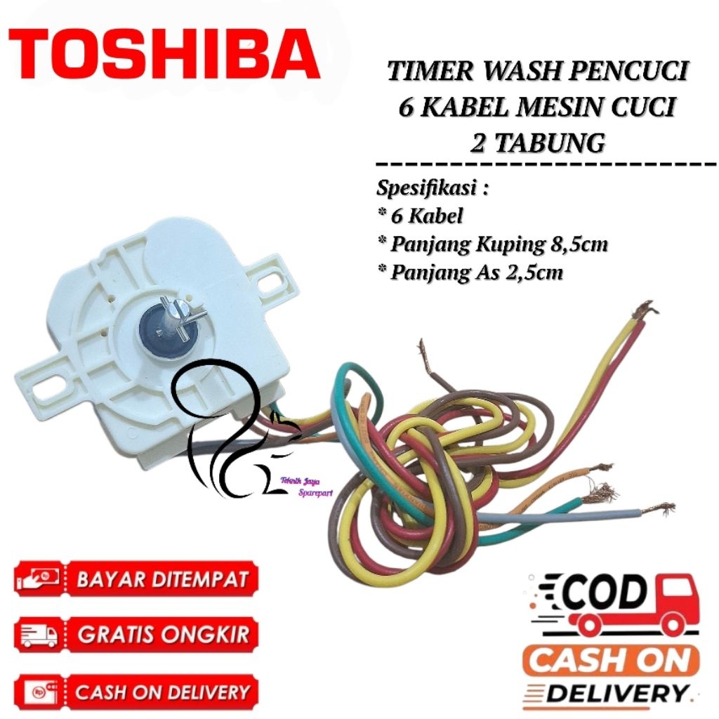 TIMER WASH PENCUCI 6 KABEL MESIN CUCI TOSHIBA 2 TABUNG
