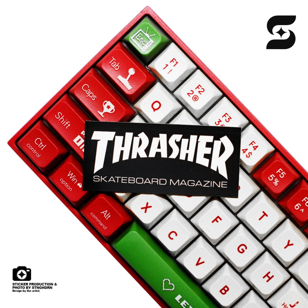 

STICKER THRASHER SKATEBOARD MAGAZINE DESIGN