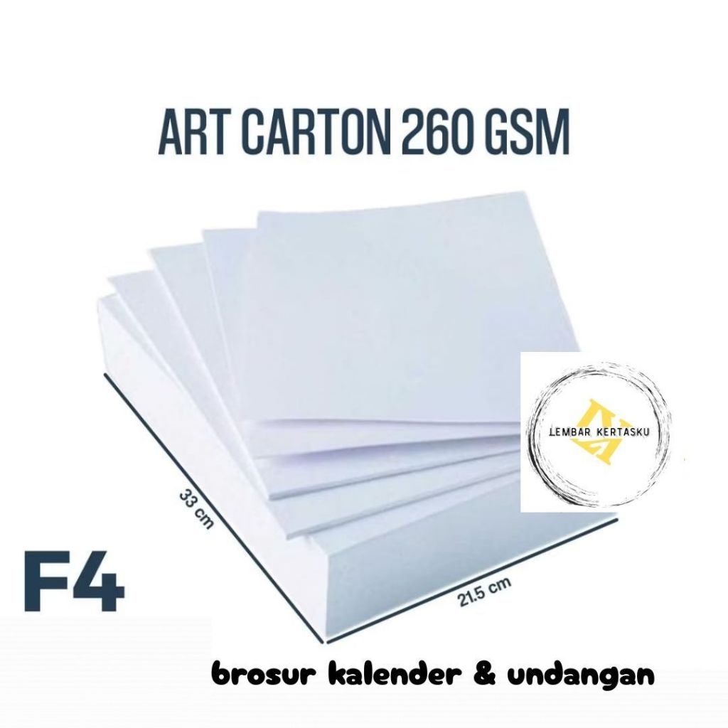 

Art Carton 260 gsm F4 isi 500 Lembar / Kertas Art Carton 260 Gsm F4