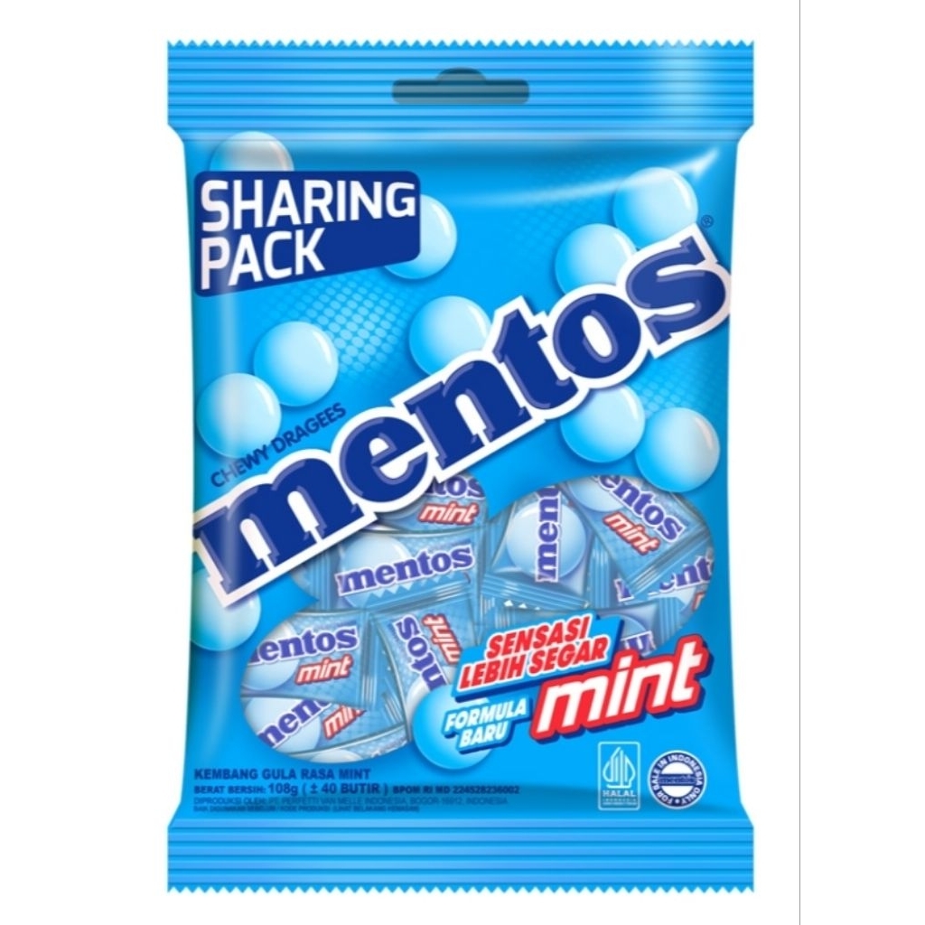 

mentos Permen Mint Bag 108 g