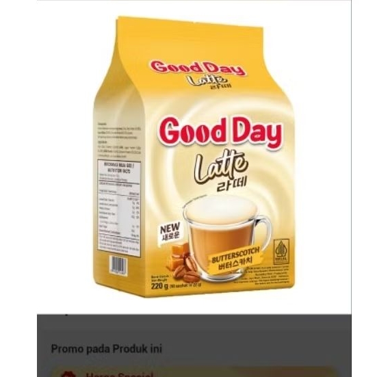

Good day isi 10 sachet kopi goodday latte original butterscocth