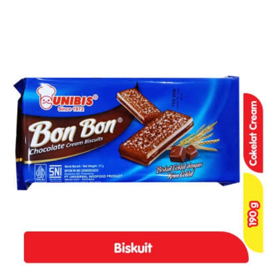 

UNIBIS BON BON CHOCOLATE CREAM BISCUIT 190 GR