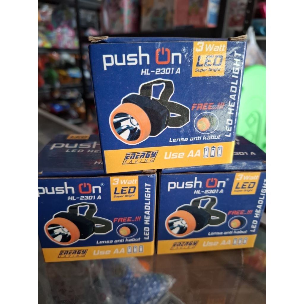 Senter Kepala Push On