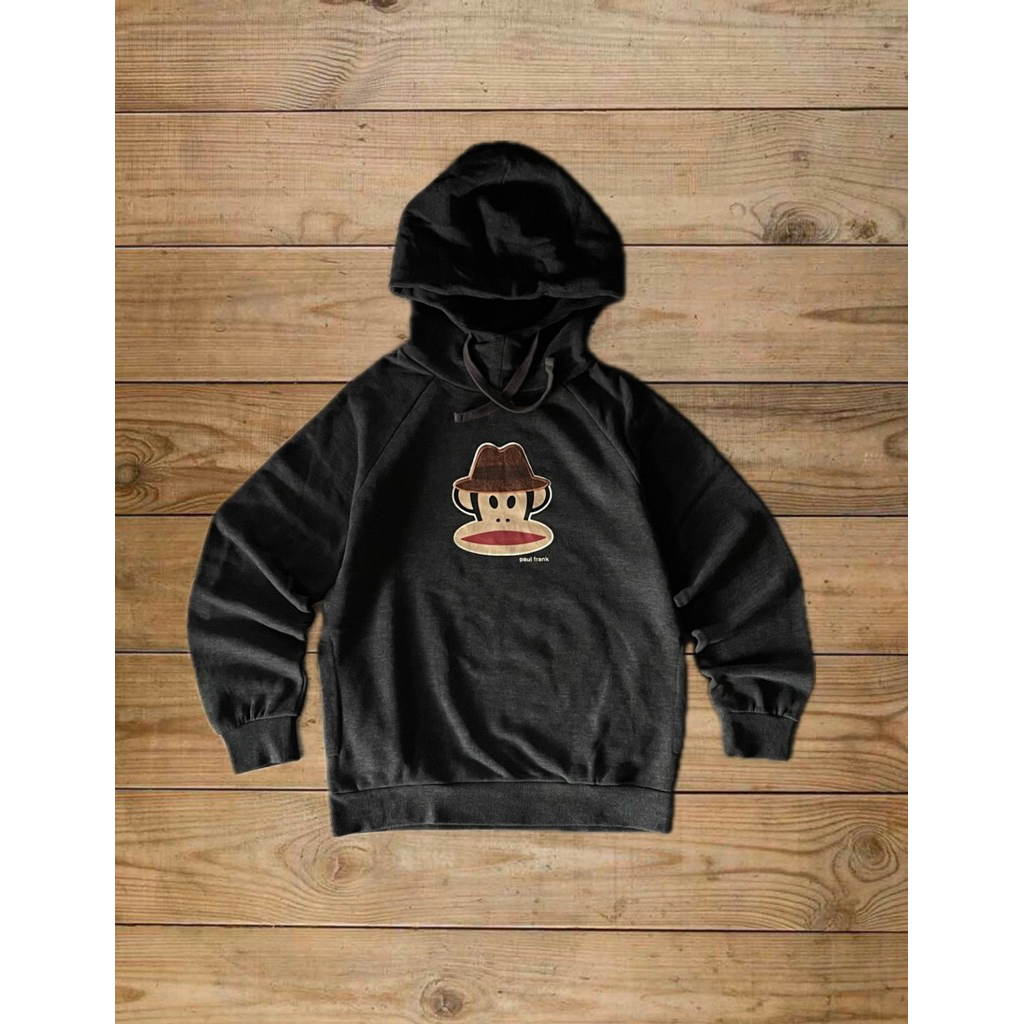 HOODIE PAUL FRANK SECOND ORIGINAL | Hoodie Paul Frank Warna Abu Second Original - Unisex