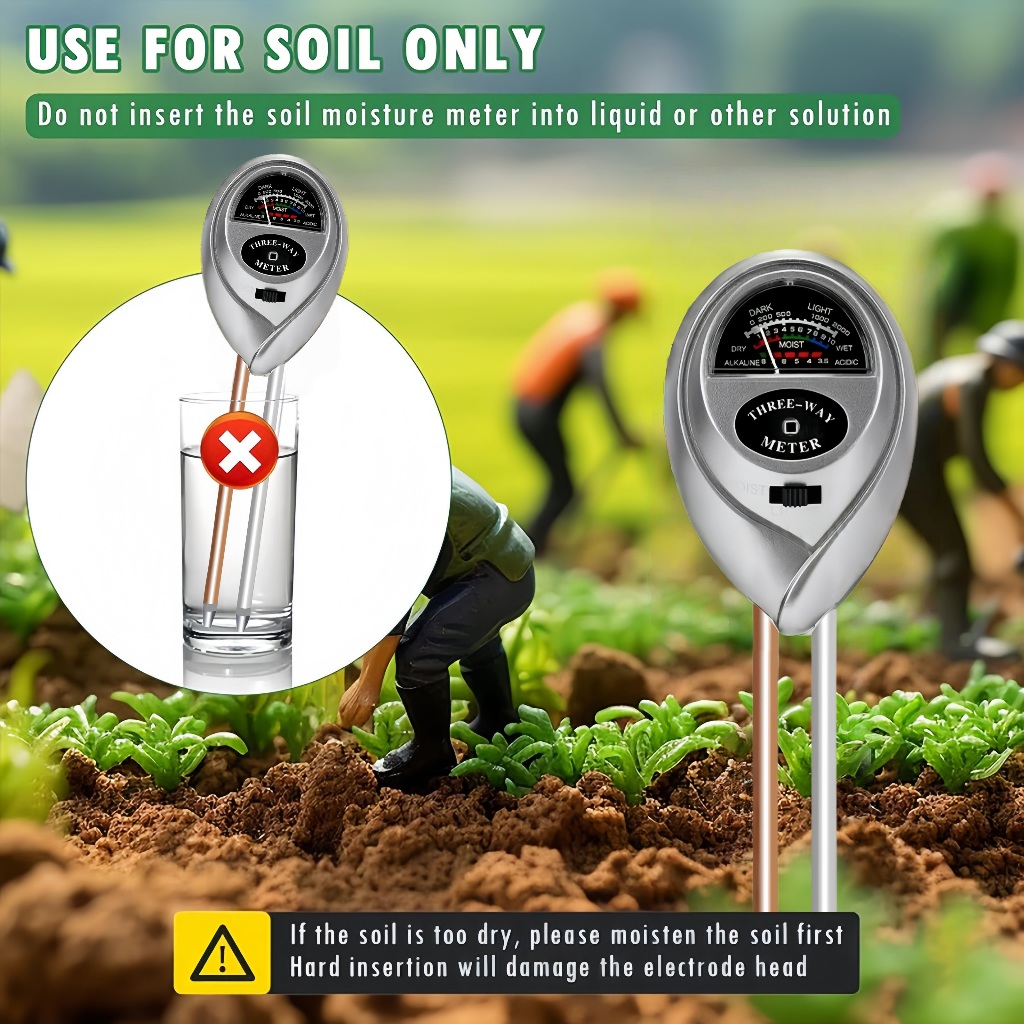 _Adudushop Alat Ukur Ph Tanah Pengukur Ph Tanah Pertanian Digital Ori Akurat 3 In 1 Moisture Ph