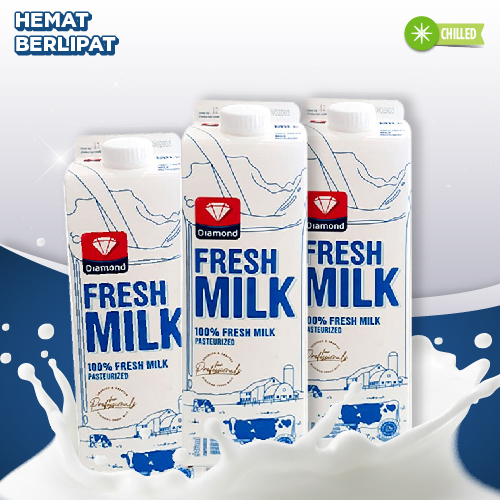 

HEMAT BERLIPAT BELI 3 PCS DIAMOND FRESH MILK PROFESIONAL 946 ML
