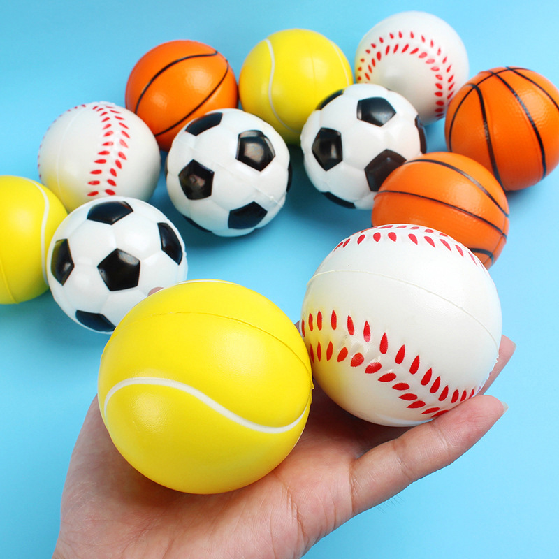 Bola Busa/Bola Squishy Bola Basket Kecil Empuk Dan Memantul Baseball Squishy