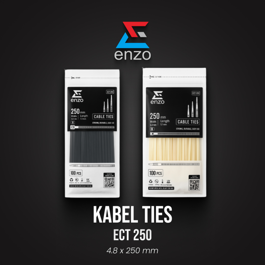

ENZO CABLE TIES NATURAL 4.8 X 250MM
