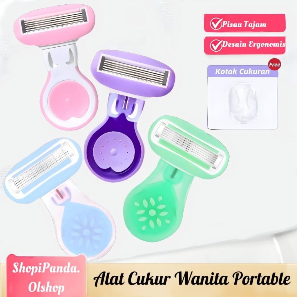 Alat Cukur Manual Baja Tahan Karat Wanita •ShopiiPanda•