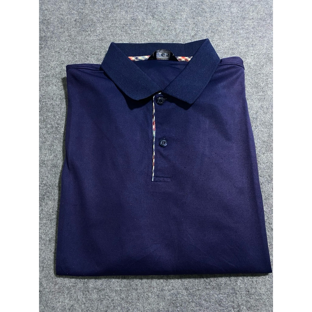 BAJU KAOS KERAH FGS NAVY SIZE M