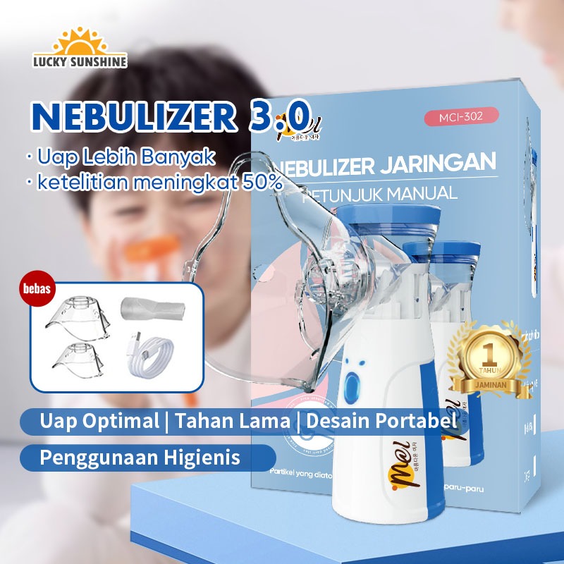 MCI Nebulizer Portabel Semprotan Ultrasonik Genggam Isi Ulang Mini Inhaler Alat Uap Nebulizer Anak D