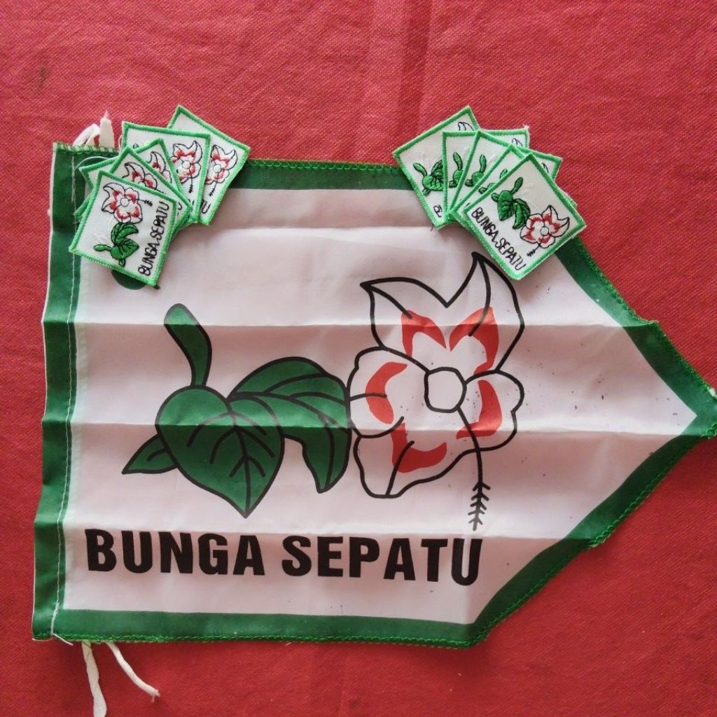 Bet Regu BUNGA SEPATU  -  Bet Tanda Regu Bunga Sepatu Bordir - Badge Regu Pramuka