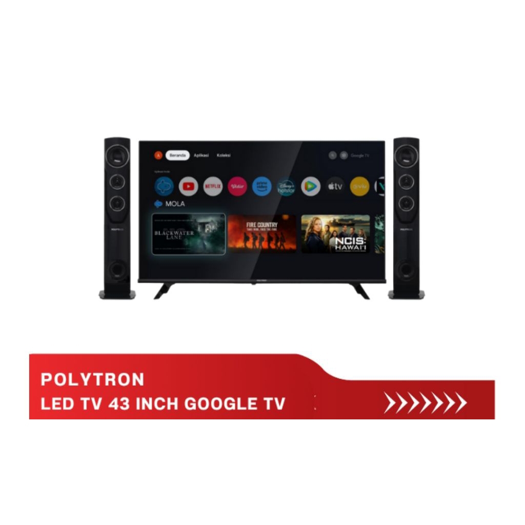 tv polytron 43inch /tv polytron android google tv tower