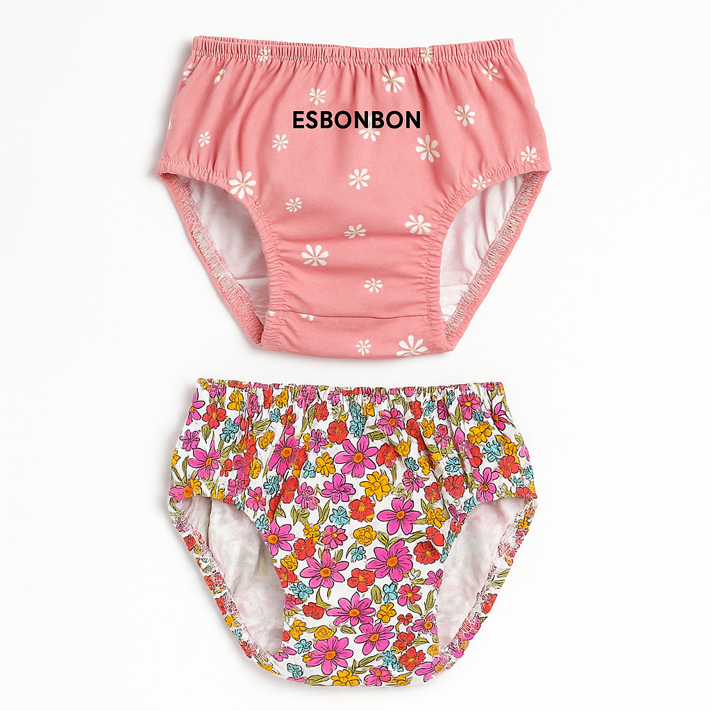 12 PCS Celana Dalam Anak Perempuan Cewek Motif LEDING Printing Bunga Polkadot Anime Gradasi Warna