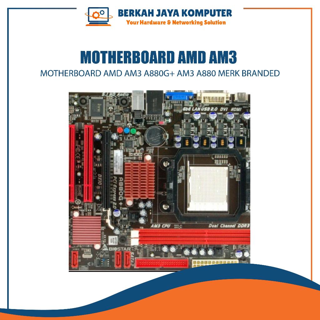 MOTHERBOARD AMD AM3 A880G+ AM3 A880 MERK BRANDED