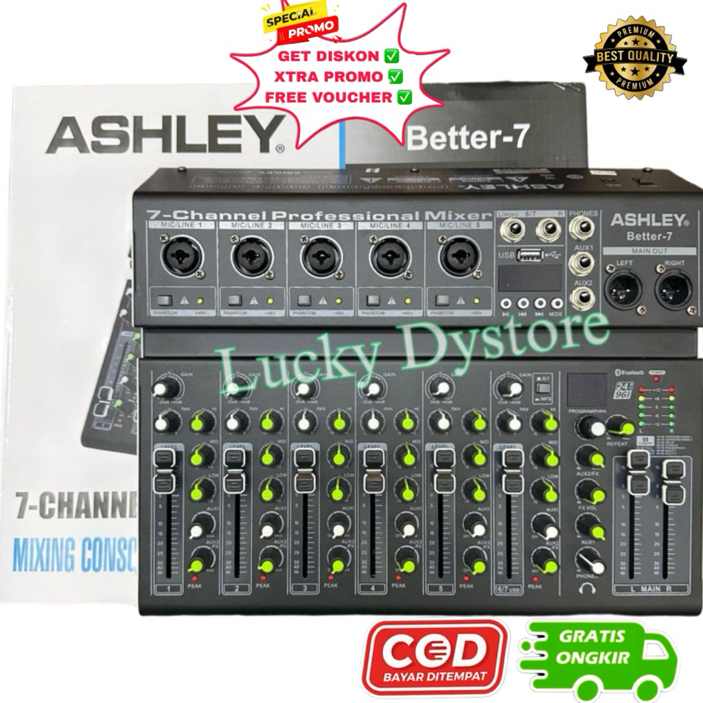 Mixer Ashley Better 4 Better 7 Original mixer better 4 Channel Bluetooth USB mixer 4 Channel