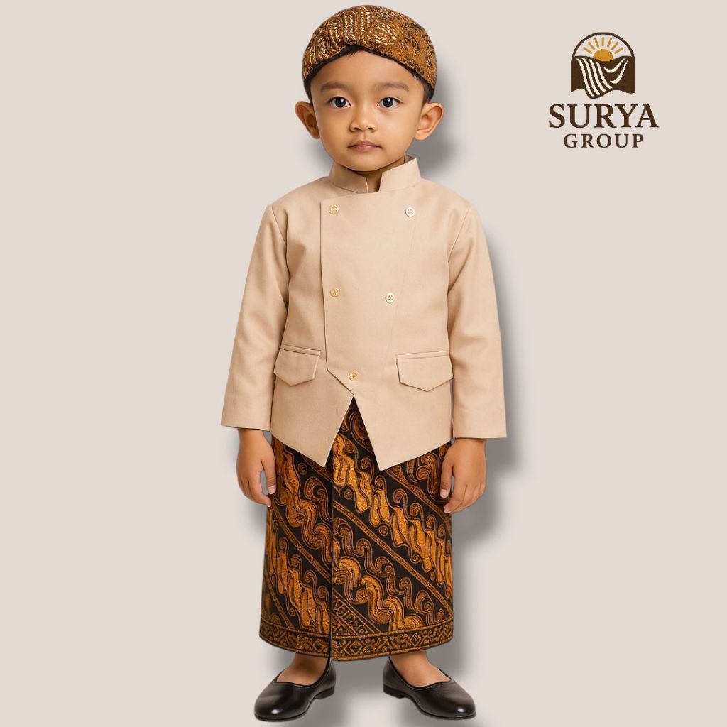 Setelan Beskap Anak Laki-Laki 3 in 1 TK SD Baju Adat Jawa Anak Laki-Laki