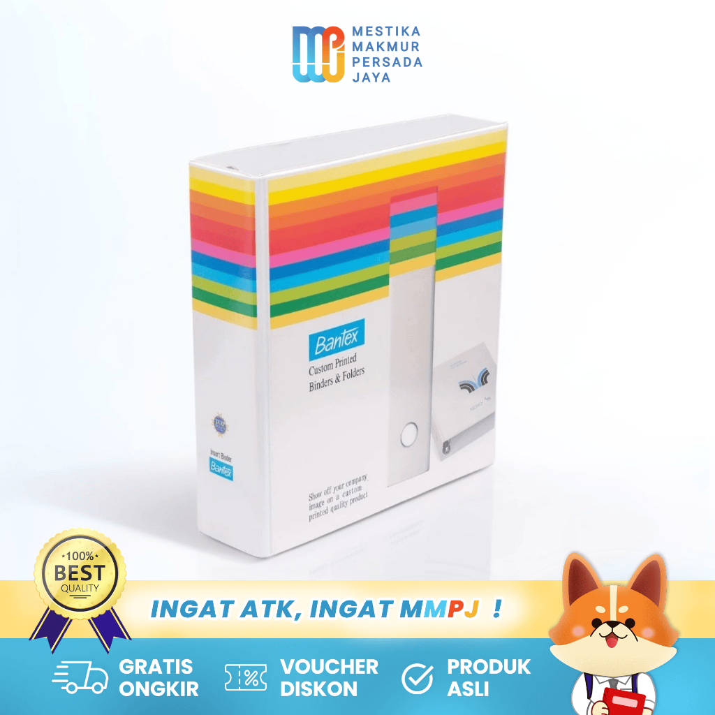 

Bantex Insert Ring Binder 4 Ring 65mm A4 White 876207