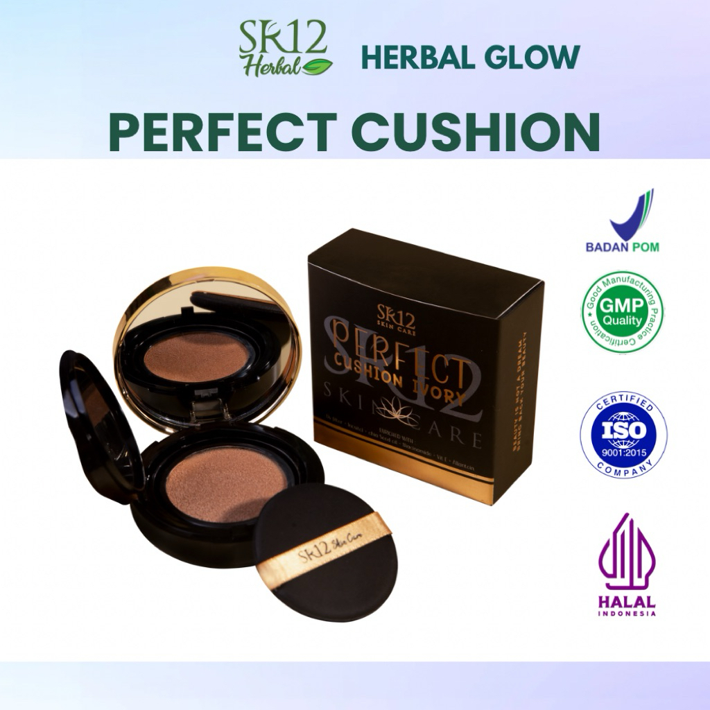 Sr12 Perfect Cushion Bedak Basah Waterproof Full Coverage Glowing Tahan Lama