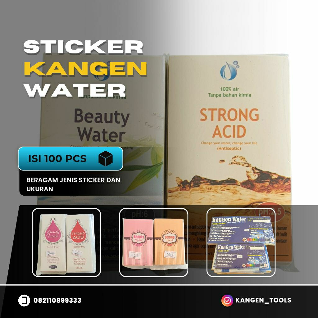 

STIKER BEAUTY WATER KANGEN WATER ISI 100 PCS