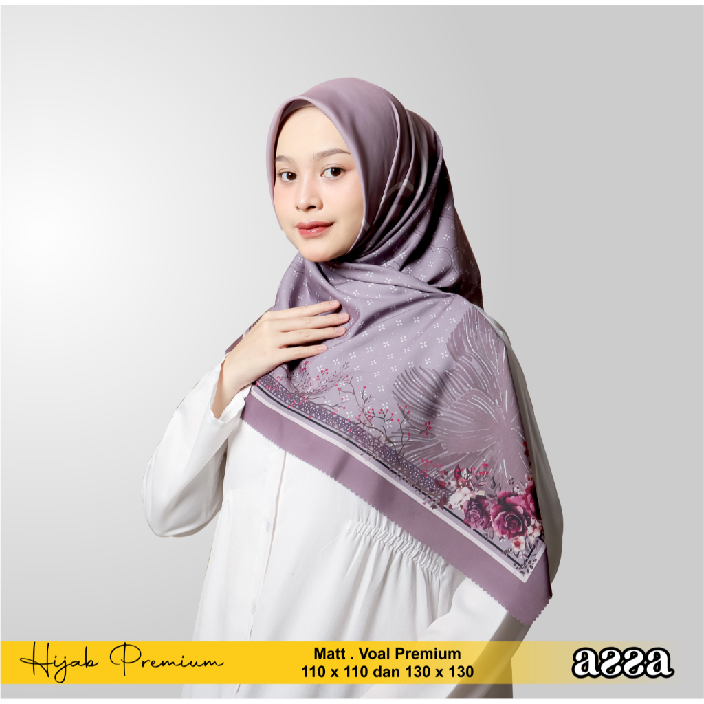 Hijab Motif Segi Empat | Jilbab Voal Segi Empat | Syari Sahara Series Voal Sublime 130x130 cm