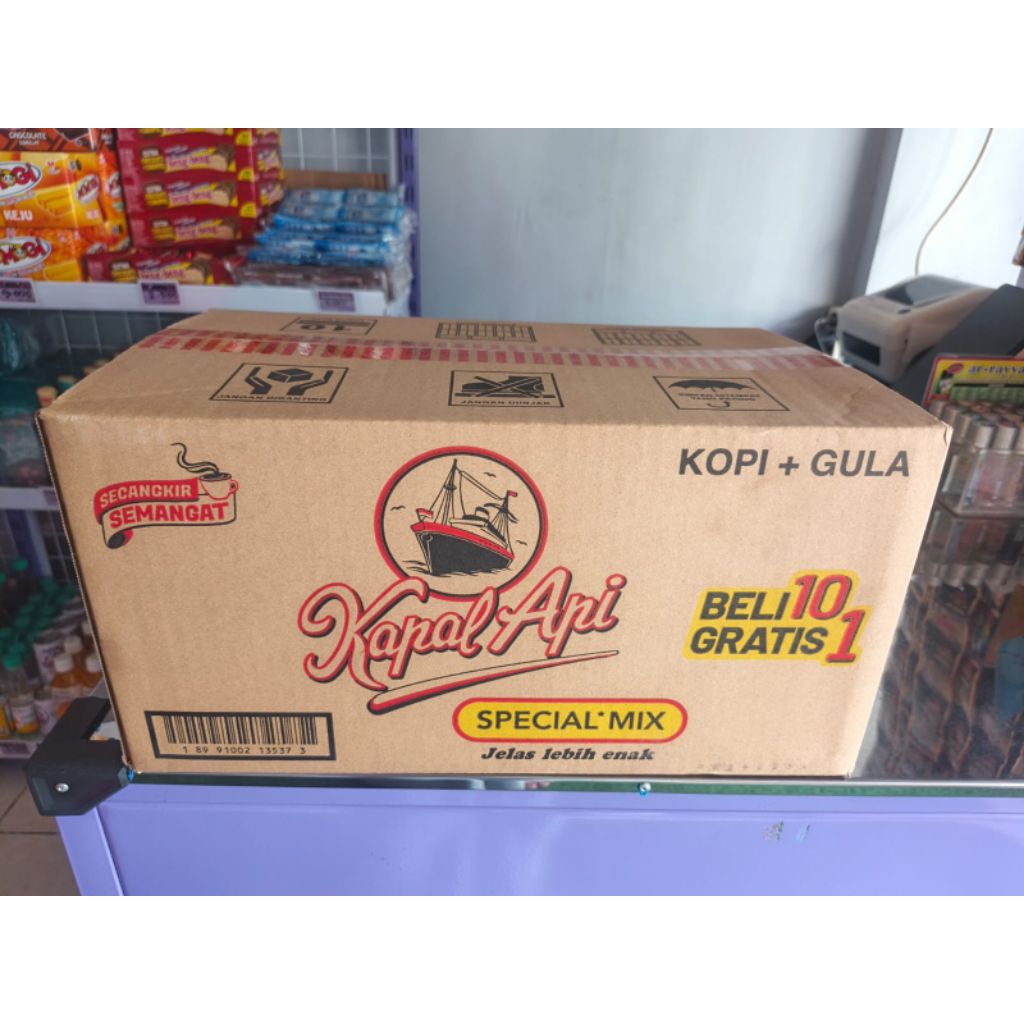 

KOPI KAPAL API SPESIAL MIX 23GR 1 DUS ISI 132 SACHETS