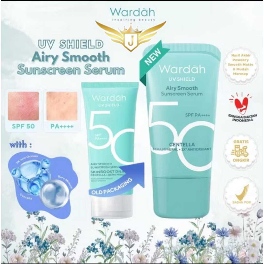 WARDAH UV SHIELD SPF50 PA+++ 25ML CENTELLA BERA MINERAL tabir surya