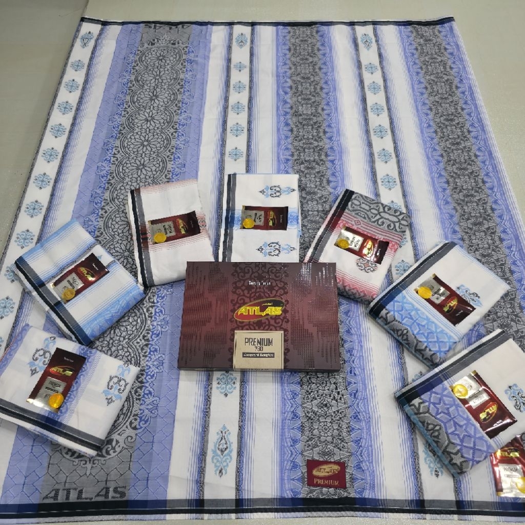Sarung Atlas premium Jaguard Songket  White sereis Atlas Premium790 Jaguard