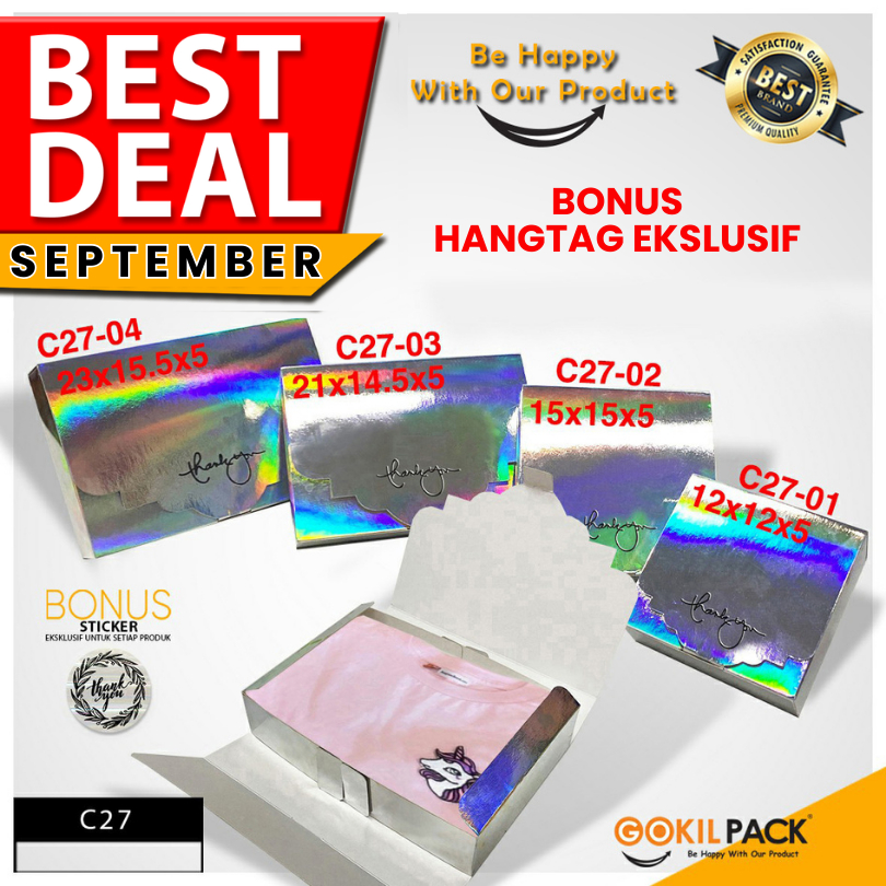 

Kotak Hologram|Souvenir|Kado|Kue|Cake|Serbaguna|Dus|Box|Packaging|C27