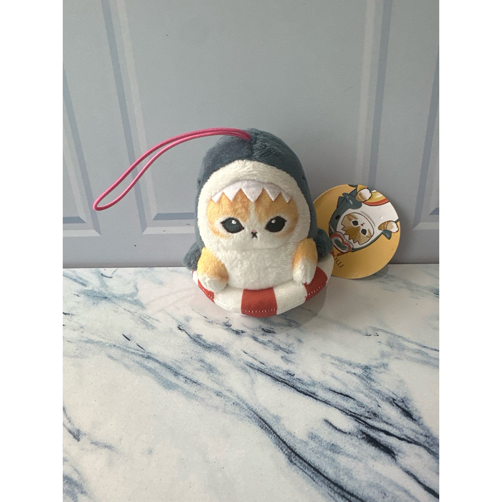 Mofusand Shark Kitten Plush Doll Keychain Japan