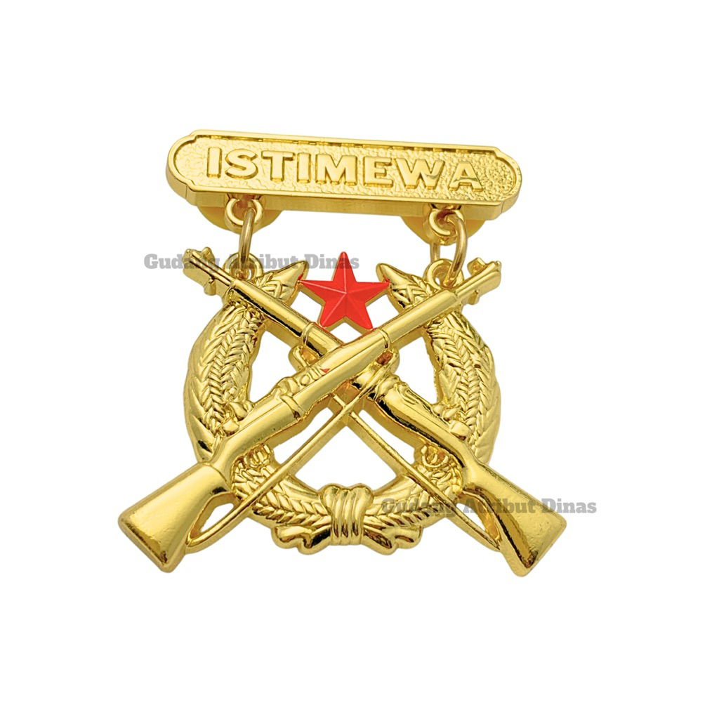 100% LUXURY Brevet Senapan Istimewa TNI AL/Brevet Senapan Istimewa TNI AL Luxury/Pin Senapan Istimew