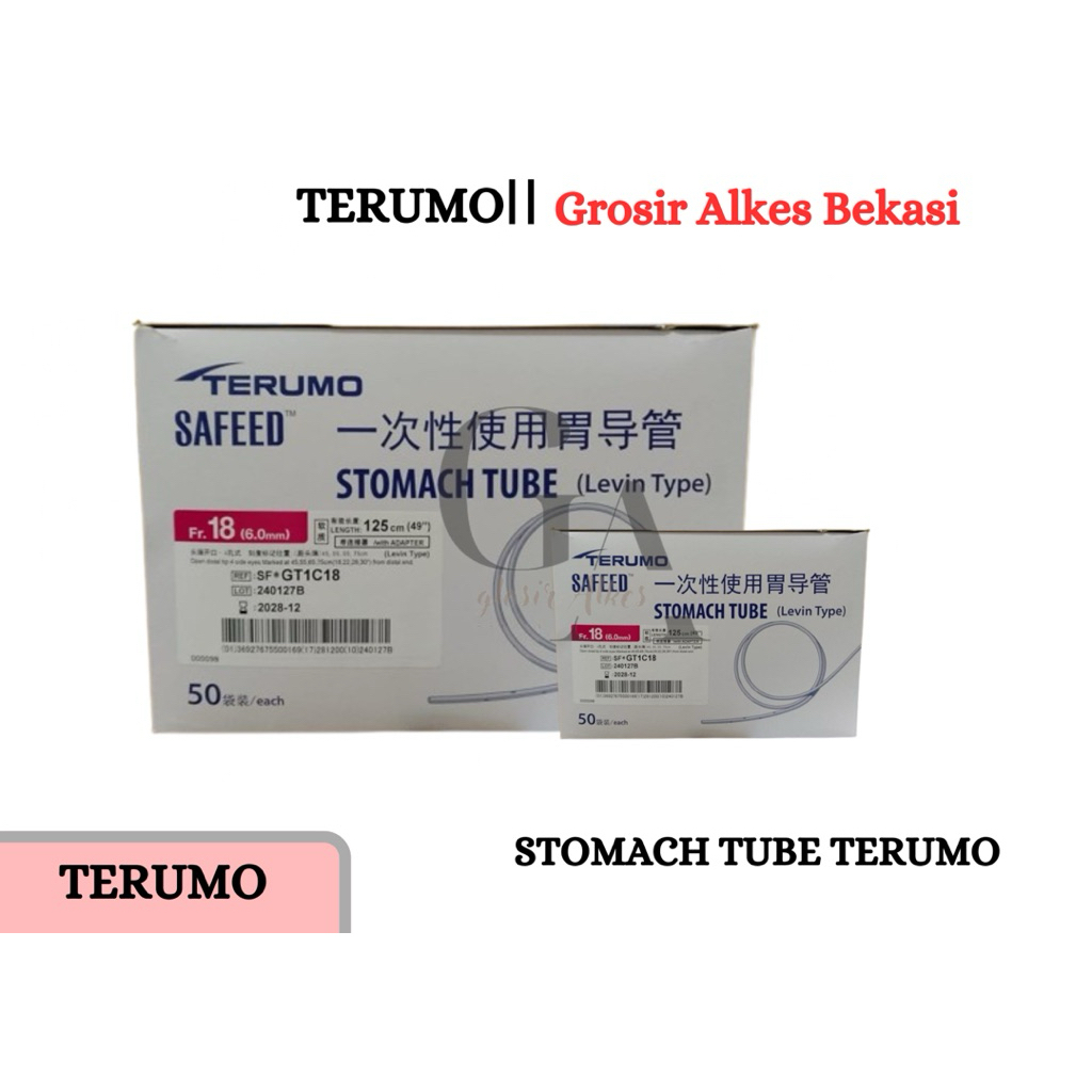 NGT Stomach Tube Terumo/ NGT Terumo Fr 12, 14, 16, 18 Harga/Box