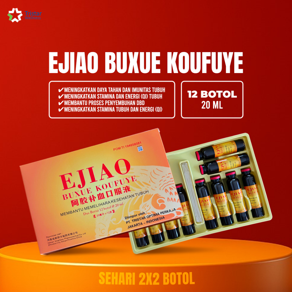 Ejiao Buxue Koufuye - Penambah darah herbal | atasi gejala DBD menaikkan trombosit